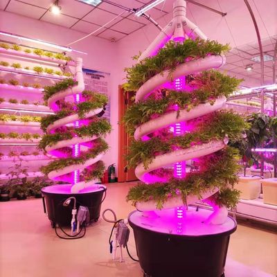 Sistema de cultivo hidropônico de jardim interior de dupla hélice