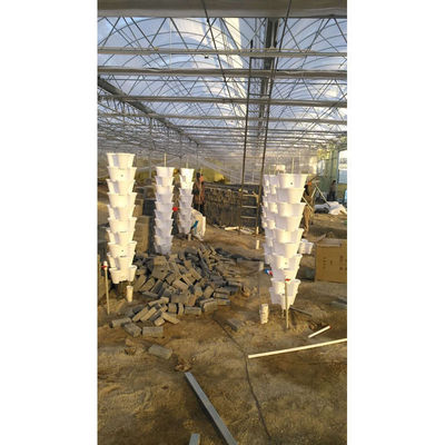 Potes de flores verticais empilhados de plástico moderno para cultivo de substrato