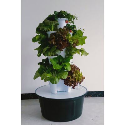 Potes de flores verticais empilhados de plástico moderno para cultivo de substrato