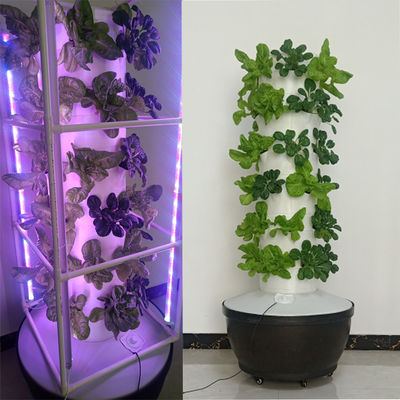 Sistema de hidroponia de vegetais Torre de cultivo vertical de morango Potes de jardinagem de torre vertical