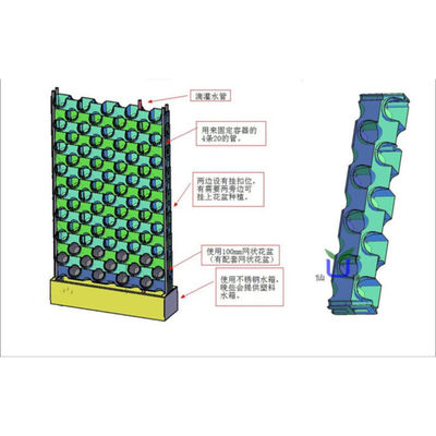 Fabricantes China por atacado jardim exterior vertical planta de auto-irrigação parede verde para venda
