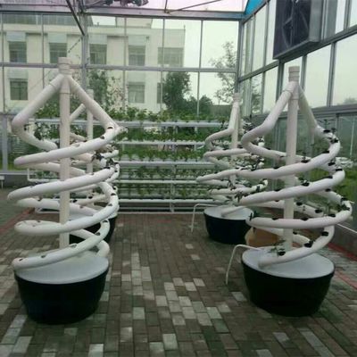 Sistema de hidroponia vertical de exploração agrícola em espiral