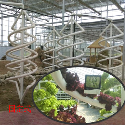 Sistema de hidroponia vertical de exploração agrícola em espiral