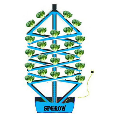 Sistema de hidroponia vertical de exploração agrícola em espiral
