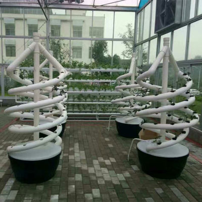 Planta em espiral vertical Crescer torre hidropônica Cultivo de jardim Sistema aeropônico