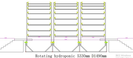 Equipamento hidropónico de rolagem e hidropónico rotativo para o cultivo de vegetais